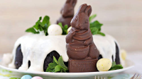 Chocolate Easter Bunny Cake Recipe - BettyCrocker.com image