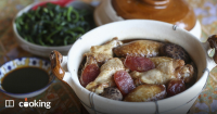 Chinese clay pot rice with sausage and mushrooms - recipe ... image