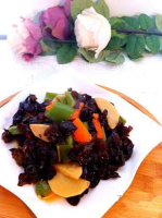 Black fungus and winter bamboo shoots stir-fry recipe ... image