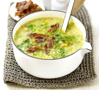 Potato & Savoy cabbage soup with bacon recipe | BBC Good Food image