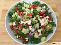 Mediterranean Spinach and Arugula Salad | YepRecipes.com image
