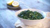 Blanched Spinach with Olive Oil and Lemon | Martha Stewart image