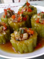 Stuffed Bitter Gourd recipe - Simple Chinese Food image