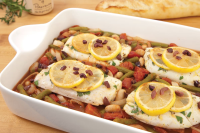 Baked Fish with Tomatoes, Beans and Olives Recipe ... image