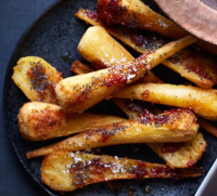 Honey-roasted parsnips recipe | BBC Good Food image