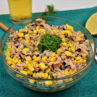 Easy Tuna Corn Salad Recipe-With Dill And Without Mayonnaise image