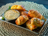 Pigs and Mustard Greens in a Blanket Recipe | Food Network image