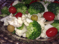 Italian Marinated Cauliflower and Broccoli Salad Recipe ... image