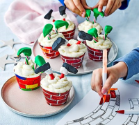 Elf & Santa cupcakes recipe | BBC Good Food image