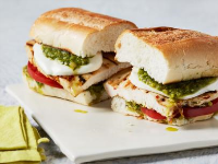Grilled Pesto Chicken Sandwiches Recipe | Food Network ... image