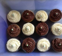 Chocolate and Vanilla Cupcakes | BBC Good Food image