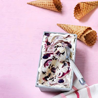 No Churn Black Forest Ripple Ice Cream Recipe image