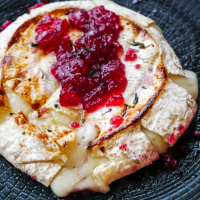 Baked Garlic Goat Brie with Cranberry ... - Recipes, Cooking image