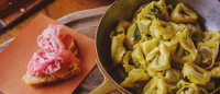 Recipes - Prosciutto and Cheese Tortelloni with butter and ... image