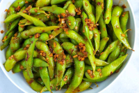 Spicy Garlic Ginger Edamame - Easy Recipes for Home Cooks image