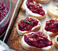 Cranberry Crostini With Whipped Goat Cheese With Thyme ... image