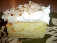 Coconut Topped Cream Cheese Sheet Cake | Just A Pinch Recipes image