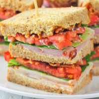 Ham and Turkey Club Sandwich • Now Cook This! image