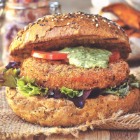 Vegan Hot & Spicy Quorn Burger with Pink Slaw Recipe ... image