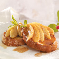 French Toast with Apple Topping Recipe: How to Make It image