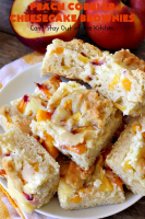 Peach Cobbler Cheesecake Brownies – Can't Stay Out of the ... image