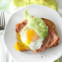 Southwestern Eggs Benedict with Avocado Sauce Recipe: How ... image