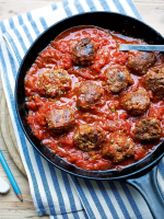 Beef meatballs in tomato sauce recipe | delicious. magazine image