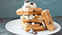 Cookies and Cream Waffles Recipe - Tablespoon.com image