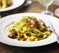 Easy scallop pasta recipe | BBC Good Food - BBC Good Food | Recipes and cooking tips - BBC Good Food image