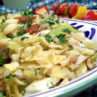 Fried Cabbage with Bacon, Onion, and Garlic Recipe ... image