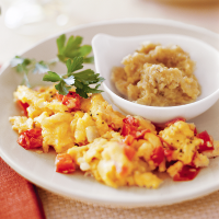 SCRAMBLED EGGS WITH PEPPERS AND TOMATOES RECIPES
