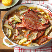 Apple-Topped Ham Steak Recipe: How to Make It image
