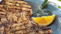 Orange-Brined Pork Chops with Herb Rub Recipe ... image