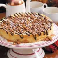 Chocolate-Caramel Topped Cheesecake Recipe: How to Make It image