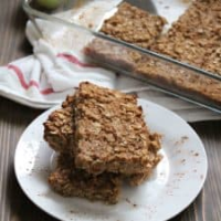 Pear Baked Oatmeal Bars - Frugal Nutrition image