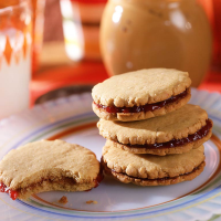 Peanut Butter-and-Jelly Sandwich Cookies Recipe | MyRecipes image