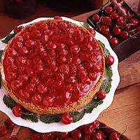 Creamy Cherry Cheesecake Recipe: How to Make It - Taste of Home: Find Recipes, Appetizers, Desserts, Holiday Recipes & Healthy Cooking Tips image