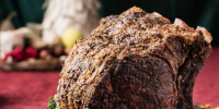 Herb-Crusted Beef Rib Roast with Potatoes, Carrots, and ... image