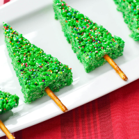 Christmas Tree Rice Krispie Treats Recipe - Food Fanatic image