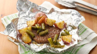 Seasoned Burger and Potato Foil Packs Recipe - Pillsbury.com image