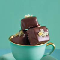 Homemade Chocolate-Dipped Caramels Recipe | MyRecipes image