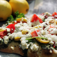 Individual Greek Pita Pizzas Recipe | Allrecipes image