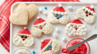 Santa Heart-Shaped Cookies Recipe - BettyCrocker.com image