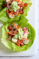 Tuna Lettuce Wrap with Avocado Yogurt Dressing image