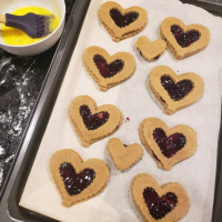 Raspberry Hearts Recipe | Allrecipes image