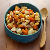 Honey and thyme-glazed roasted root vegetables | Recipes ... image