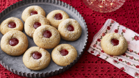 Best Raspberry and Almond Thumbprint Cookies Recipe image