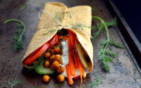 Middle Eastern Roasted Chickpea Wrap [Vegan, Gluten-Free ... image