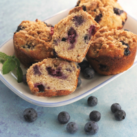 Sour Cream Blueberry Muffins Recipe | Allrecipes image