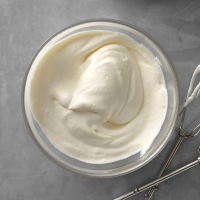 Sweetened Whipped Cream Recipe: How to Make It - Taste of Home: Find Recipes, Appetizers, Desserts, Holiday Recipes & Healthy Cooking Tips image